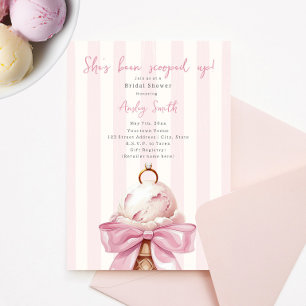 Invitación Ducha nupcial de anillo de compromiso de crema de 