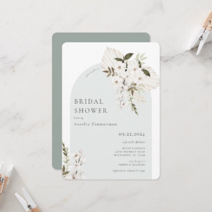 Invitación Ducha nupcial de arco floral bohemio