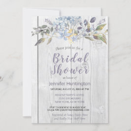 Invitación Ducha nupcial de Barnwood floral de bonito