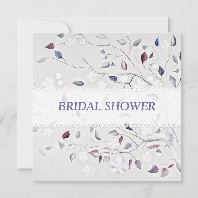 Invitación Ducha nupcial de Boda Fantasy Tree (Anverso)