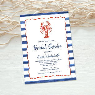 Invitación Ducha nupcial de bogavante de tiras náuticas