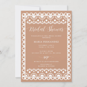Invitación Ducha nupcial de Boho Barro