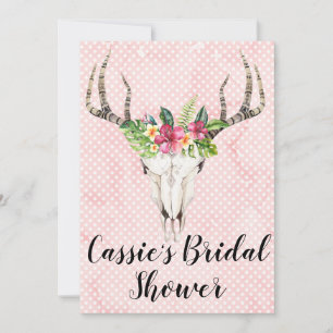 Invitación Ducha nupcial de Boho Island Skull