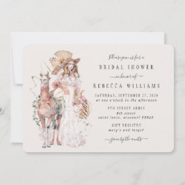 Invitación Ducha nupcial de Boho Llama