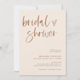 Invitación Ducha nupcial de Boho Terracotta | Novia Minimalis