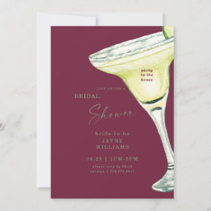 Invitación Ducha nupcial de Borgoña Margarita