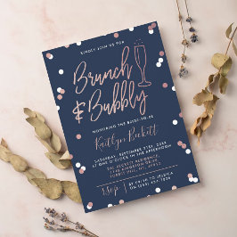 Invitación Ducha nupcial de Brunch & Bubbly Confetti