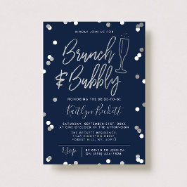 Invitación Ducha nupcial de Brunch & Bubbly Confetti