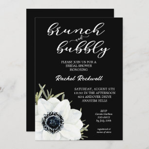 Invitación Ducha nupcial de Brunch Bubbly Floral