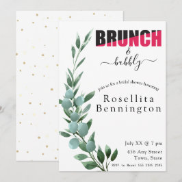 Invitación Ducha nupcial de brunch y eucalipto