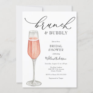 Invitación Ducha nupcial de Brunéi y Bubbly Champagne