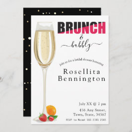 Invitación Ducha nupcial de Brunéi y Bubbly Champagne