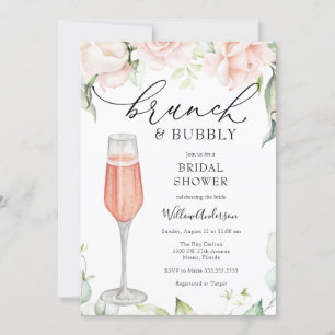 Invitación Ducha nupcial de Brunéi y Bubbly Champagne