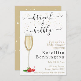 Invitación Ducha nupcial de Brunéi y Bubbly Champagne
