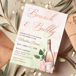 Invitación Ducha nupcial de Brunéi y Bubbly Champagne
