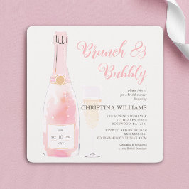 Invitación Ducha nupcial de Brunéi y Bubbly Champagne
