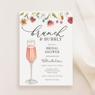 Invitación Ducha nupcial de Brunéi y Bubbly Champagne