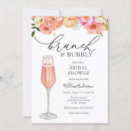 Invitación Ducha nupcial de Brunéi y Bubbly Champagne