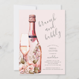 Invitación Ducha nupcial de Brunéi y Bubbly Champagne