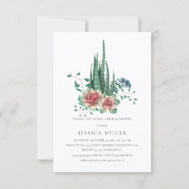 Invitación Ducha nupcial de Cactus elegante