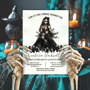 Invitación Ducha nupcial de cadáver de gótico