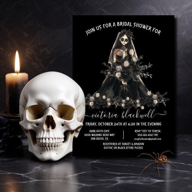 Invitación Ducha nupcial de cadáver de gótico (Subido por el creador)