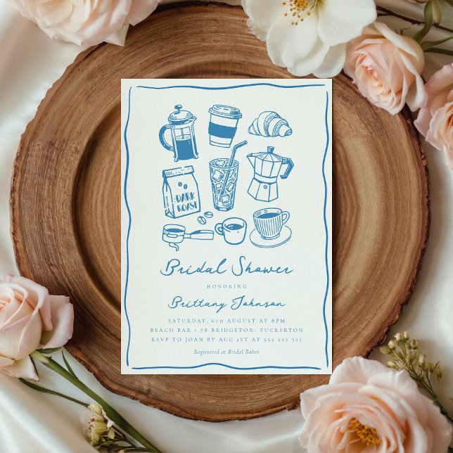 Invitación Ducha nupcial de café con moda (Subido por el creador)