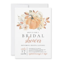 Ducha nupcial de calabaza de cosecha otoño