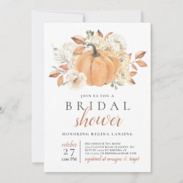 Invitación Ducha nupcial de calabaza de cosecha otoño