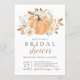 Invitación Ducha nupcial de calabaza de cosecha otoño