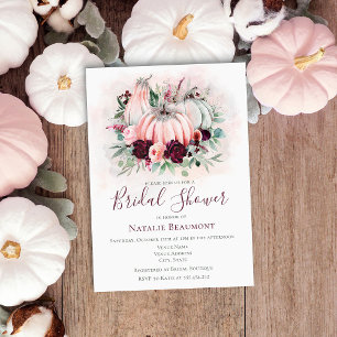 Invitación Ducha nupcial de calabaza de otoño