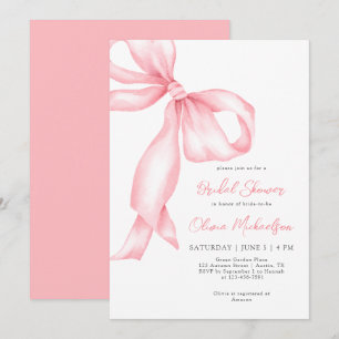 Invitación Ducha nupcial de cebada rosa de Rubor