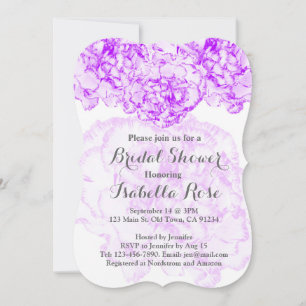 Invitación Ducha nupcial de claveles púrpura FMW14