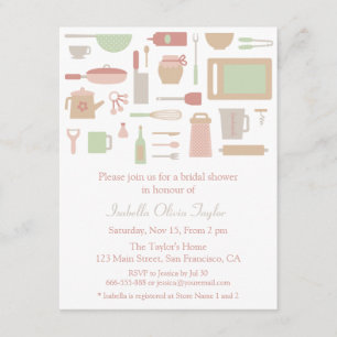 Invitación Ducha nupcial de cocina moderna
