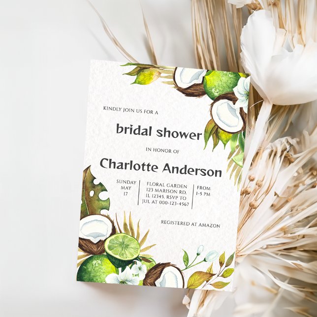 Invitación Ducha nupcial de coconut lime (Subido por el creador)