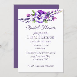 Invitación Ducha nupcial de color de agua