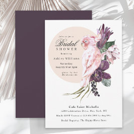 Invitación Ducha nupcial de color tropical boho