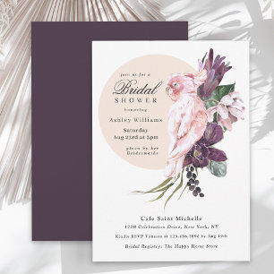 Invitación Ducha nupcial de color tropical boho