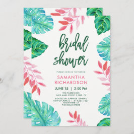 Invitación Ducha nupcial de color tropical de moda