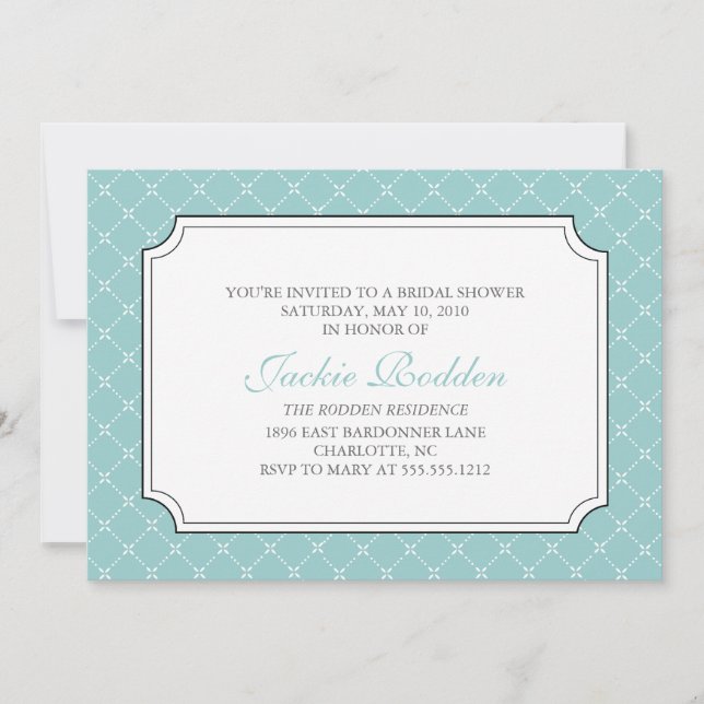 Invitación Ducha nupcial de {cosecha} (Anverso)