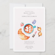 Ducha nupcial de croissant y café francés