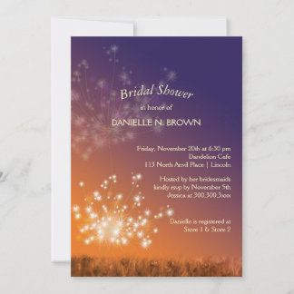 Invitación Ducha nupcial de Dandelions
