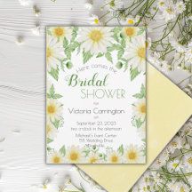 Ducha Nupcial de Escritura de Margaritas Florales