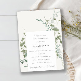 Invitación Ducha nupcial de Eucalyptus Botánico