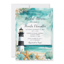 Ducha nupcial de faro náutico