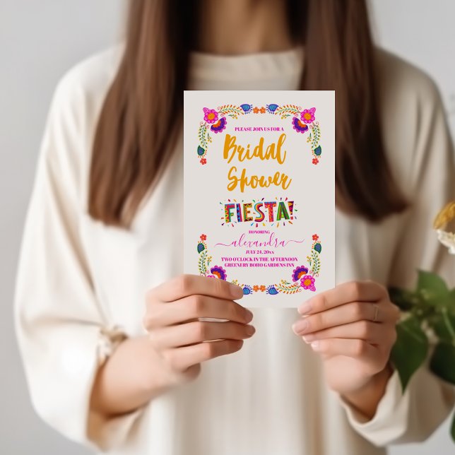 Invitación Ducha nupcial de Fiesta floral mexicana (Subido por el creador)