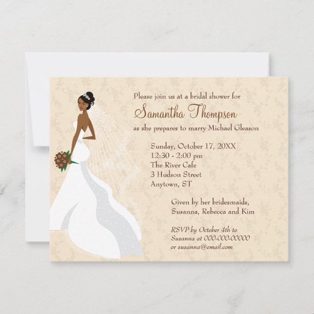 Invitación Ducha nupcial de Flirant Champagne (Anverso)