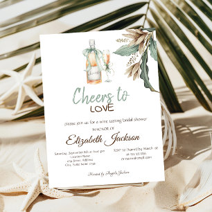 Invitación Ducha nupcial de flores de vintage en degustación