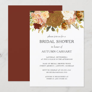 Invitación Ducha nupcial de flores rusticas en el jardín de o