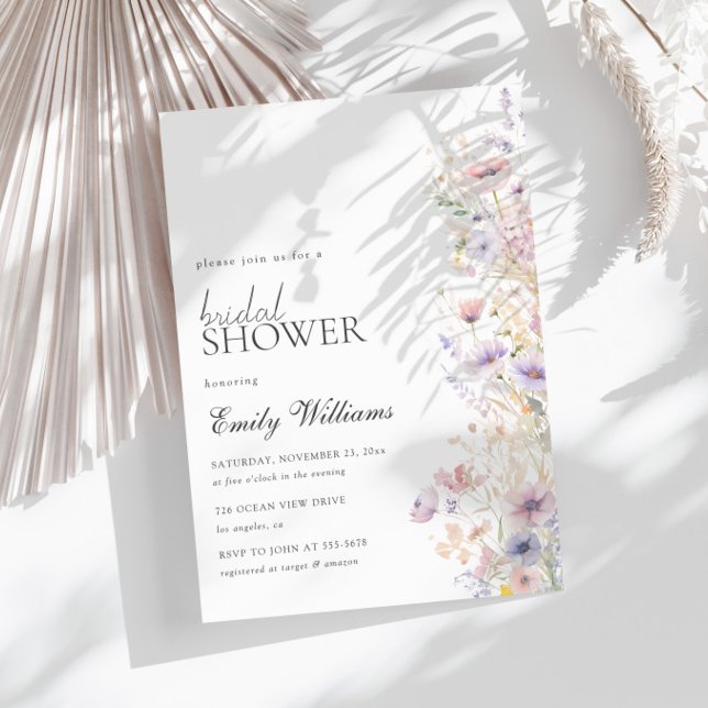 Invitación Ducha nupcial de flores silvestres de verano (Subido por el creador)